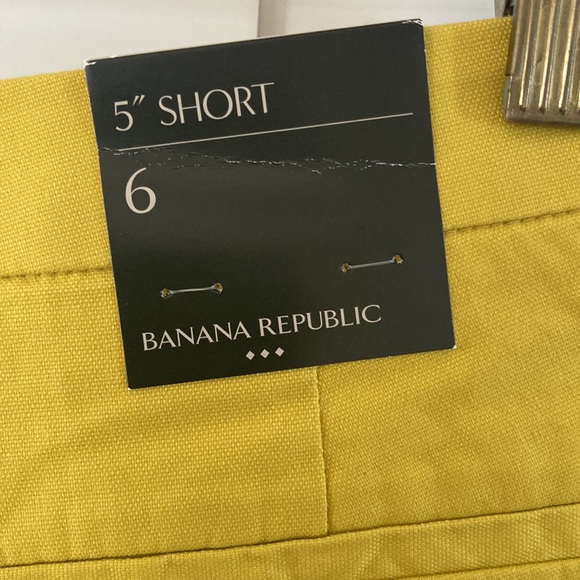 NWT Banana Republic Acid/Mustard Yellow 5” Scalloped Hem Short Size 6 - Picture 5 of 7